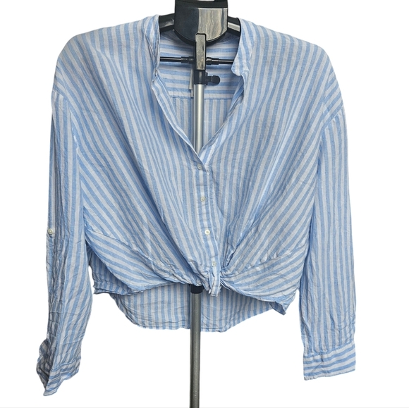 The Group Babaton Adara Linen Blouse Size M - Picture 3 of 10